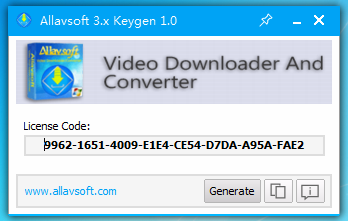 Allavsoft 3.x Keygen 1.0